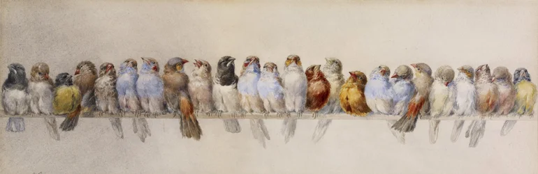 Ein Schwarm Vögel, ca. 1880