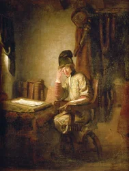 Ein junger Philosoph in seinem Arbeitszimmer