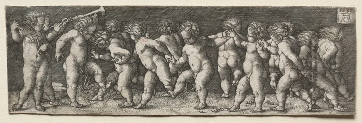 Fünfzehn nackte Kinder tanzen, 1535
