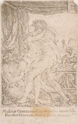 Herkules und Hippodameia, aus der Serie: Die Arbeiten des Herkules (10)