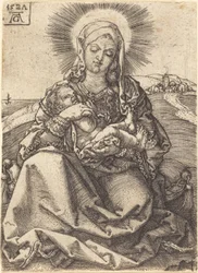 Madonna in einer Landschaft auf einem Kissen sitzend, 1527