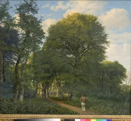 Ein Waldstück in Charlottenlund. Abend