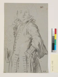 Studie zu einem Männerporträt, 3/4 Figur