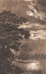 Mondschein über einem See