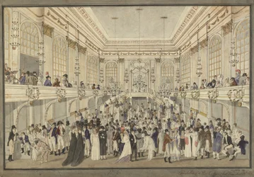 Maskenball im Redoutensaal der Wiener Hofburg, ca. 1815