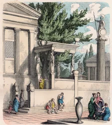 Antikes Griechenland: Der heilige Ölbaum auf der Burg (Akropolis) in Athen