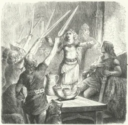 Balten trinken einen Toast auf die Kinder ihres Königs