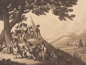 Soldaten marschieren, 1. April 1798