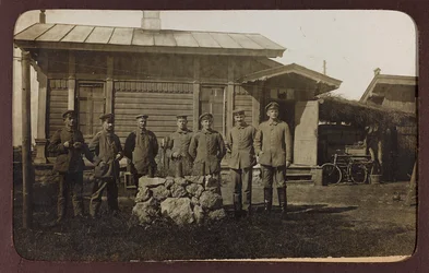 Erster Weltkrieg: die Ukraine in den Jahren 1914-1916 während der Invasion der deutschen Armee. Porträt einer Gruppe