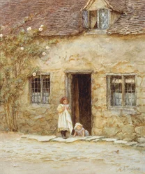 An der Haustür