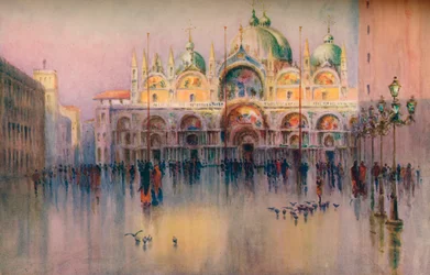 Abendglühen, Markusplatz, Venedig, 1914