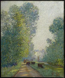 Landschaft mit Kühen, ca. 1907