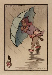 Der blaue Regenschirm