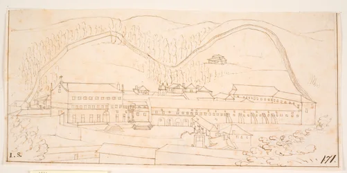 Aussicht auf ein Bergkloster