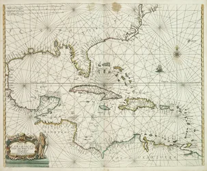 Pascaerte vande Caribische eylanden, vande Barbados tot aende Bocht van Mexico