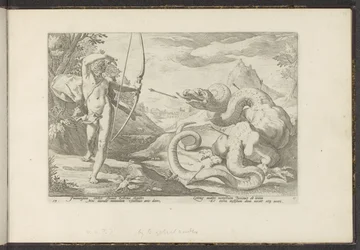 Apollo tötet die Riesenschlange Python