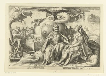 Jupiter und Juno diskutieren über die Frage, bei welchem Geschlecht die Lust in der Liebe größer ist