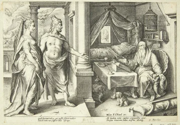 Jupiter und Juno konsultieren Teiresias