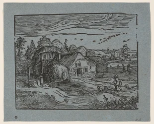 Landschaft mit einem Bauernhaus