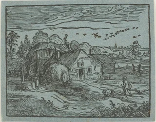 Landschaft mit einem Bauernhaus, aus Vier kleine Landschaften
