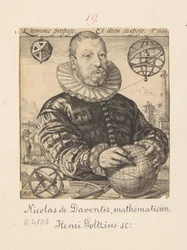 Porträt von Nicolaus Petrus Daventriensis (eigentlich Claes Pietersz van Deventer, ca. 1540-1602), Mathematiker und Astronom