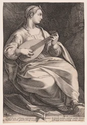 Terpsichore, die Muse des Tanzes, aus Die neun Musen