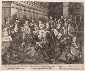 Das Bankett des Tarquinius Collatinus, aus Die Geschichte von Lucretia