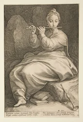 Die neun Musen: Euterpe, Nr. 6 in einer Serie von 9