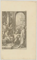Verspottung Christi, Blatt 7 der Folge "Die Passion"