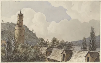 Ansicht über Andernach und den Rhein