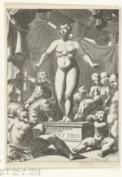 Nackte Frau mit fünf Brüsten. Titelseite für Fortunius Licetus, De Monstris, Amsterdam 1665