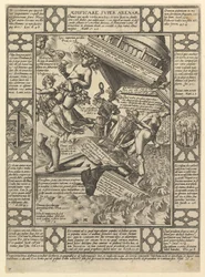 Aedificare Super Arenam, aus Allegorien des christlichen Glaubens, aus Christian und P..., 1575-1617