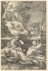 Die Agonie im Garten, aus Die Passion Christi, 1597