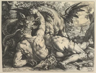 Der Drache verschlingt die Gefährten von Kadmos, 1588