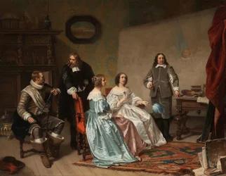 Die Prinzessin von Oranien besucht die Werkstatt von Bartholomeus van der Helst