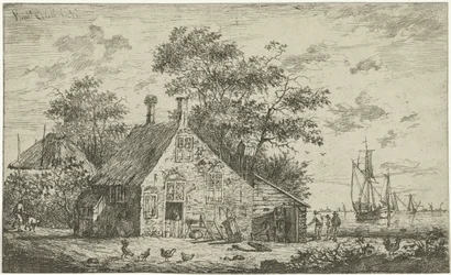 Bauernhof an einem Fluss