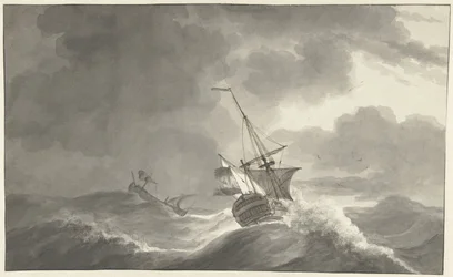 Zwei Schiffe auf stürmischer See