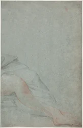 Beinstudie einer sitzenden Frau