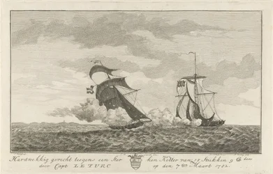 Kampf gegen einen starken Kutter, 1782
