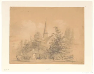 Kirche zwischen Bäumen