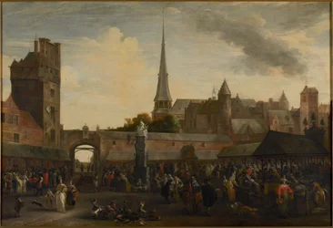 Der Fischmarkt in Antwerpen, 1695