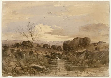 Landschaft mit Bach