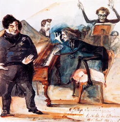 Karikatur von Franz Liszt