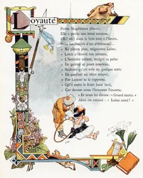 Illustration für "Alphabet der guten Beispiele", ca. 1890