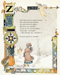 Illustration für "Alphabet der guten Beispiele", ca. 1890