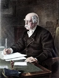 Otto, Fürst von Bismarck (1815 - 1898), deutscher Staatsmann nach dem Gemälde von Allerheiligen