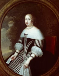 Porträt von Anna von Österreich (1601-1666) Regentin im Witwenkleid
