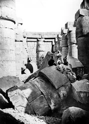 Tempelinneres, Karnak, Nubien, Ägypten, 1887