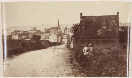 Ansicht einer normannischen Stadt, um 1870