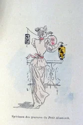 Eine Frau mit Papierlaternen